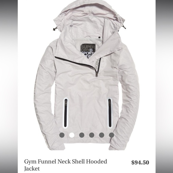 NWOT light gray, superdry sport size large windcheater - Picture 1 of 8